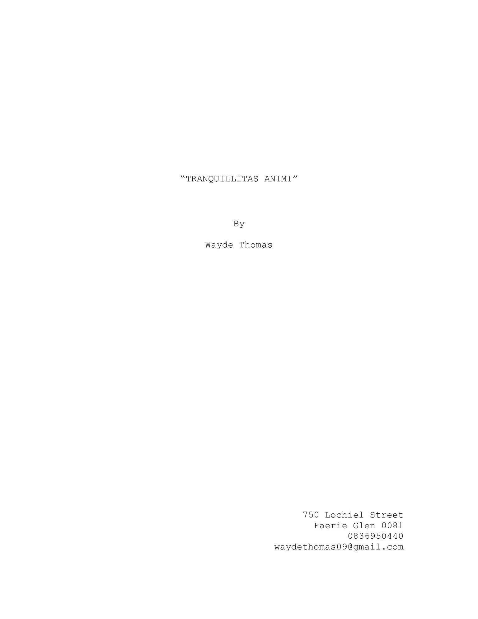 Tranquilitas Animi - image 1 - student project