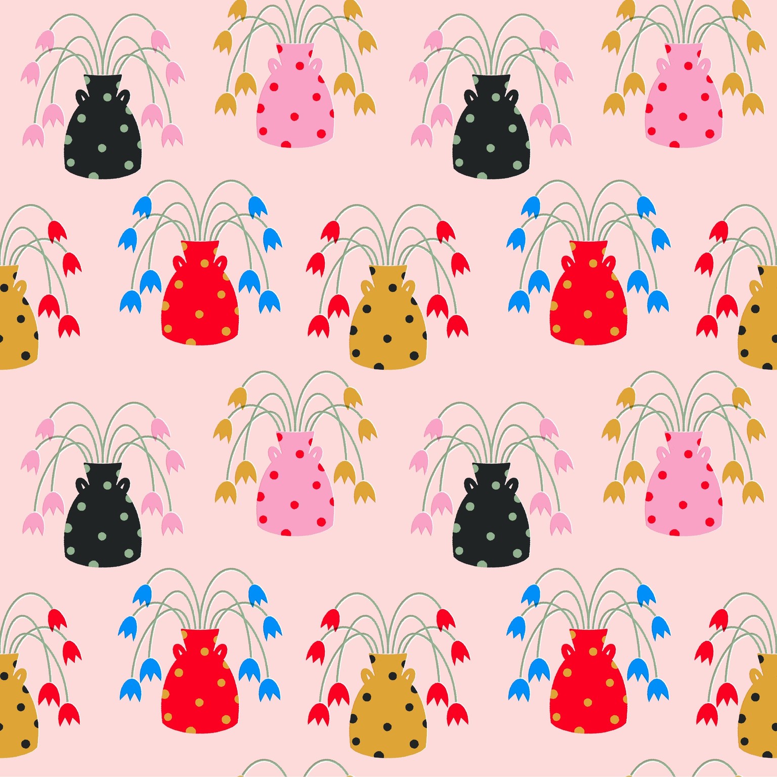 Colorful vases pattern - image 1 - student project