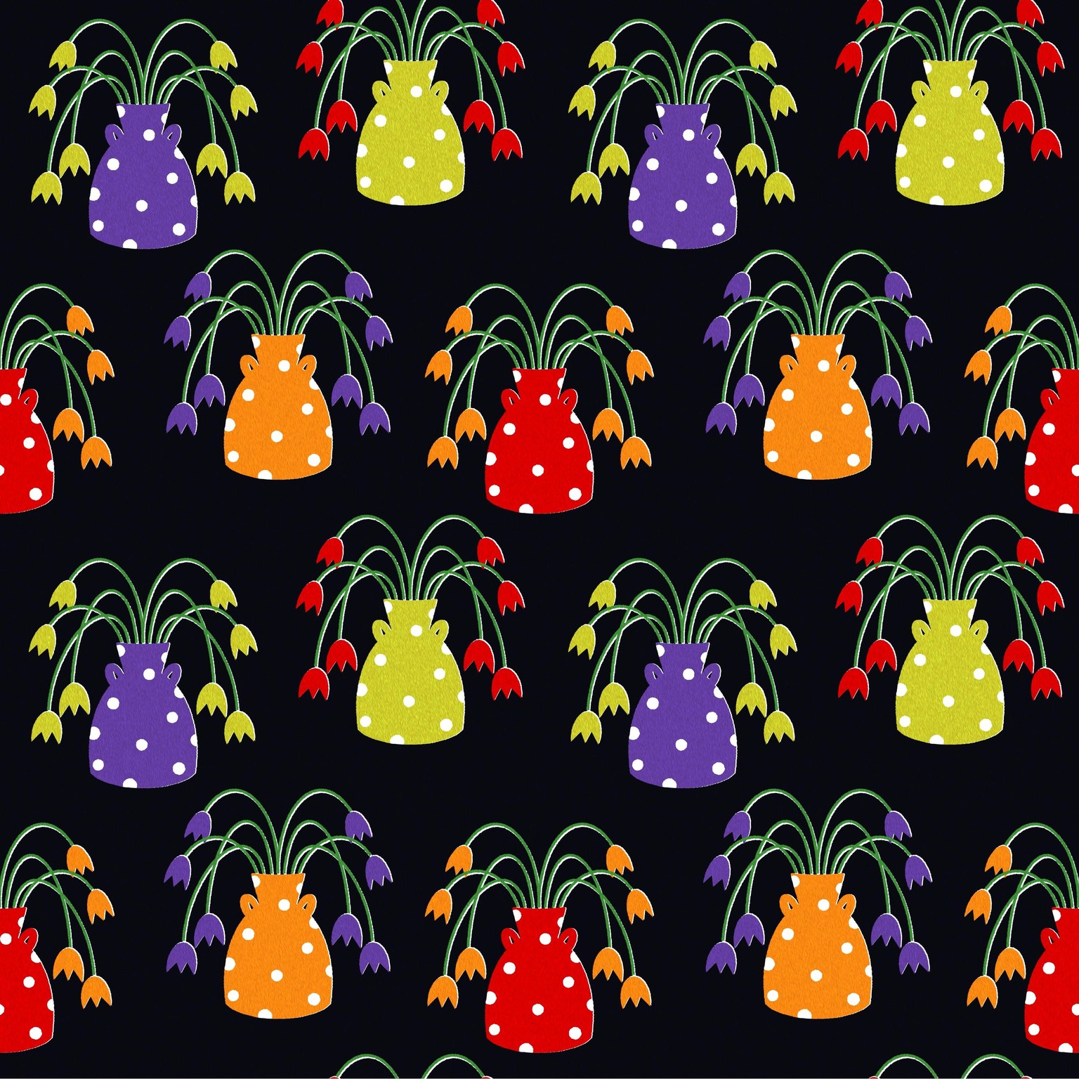 Colorful vases pattern - image 2 - student project
