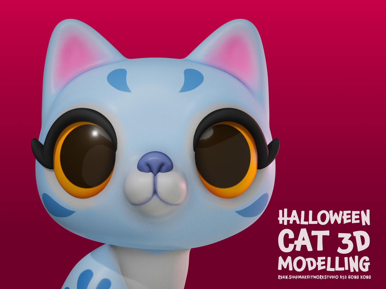 Halloween Cat 3d Modelling - image 1 - student project