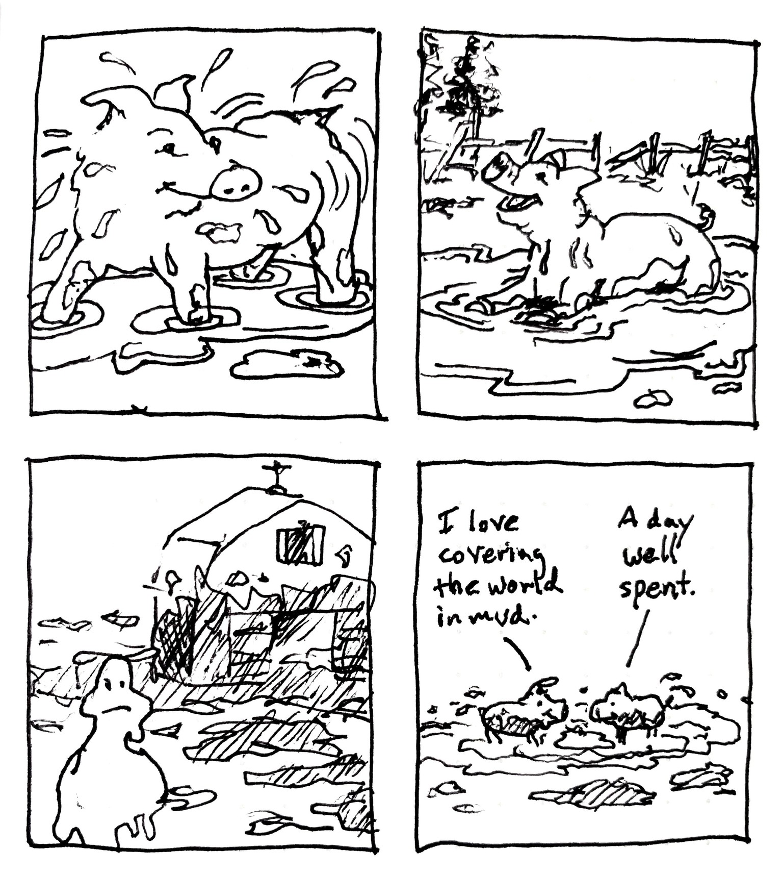4 panel pig comic - image 1 - student project