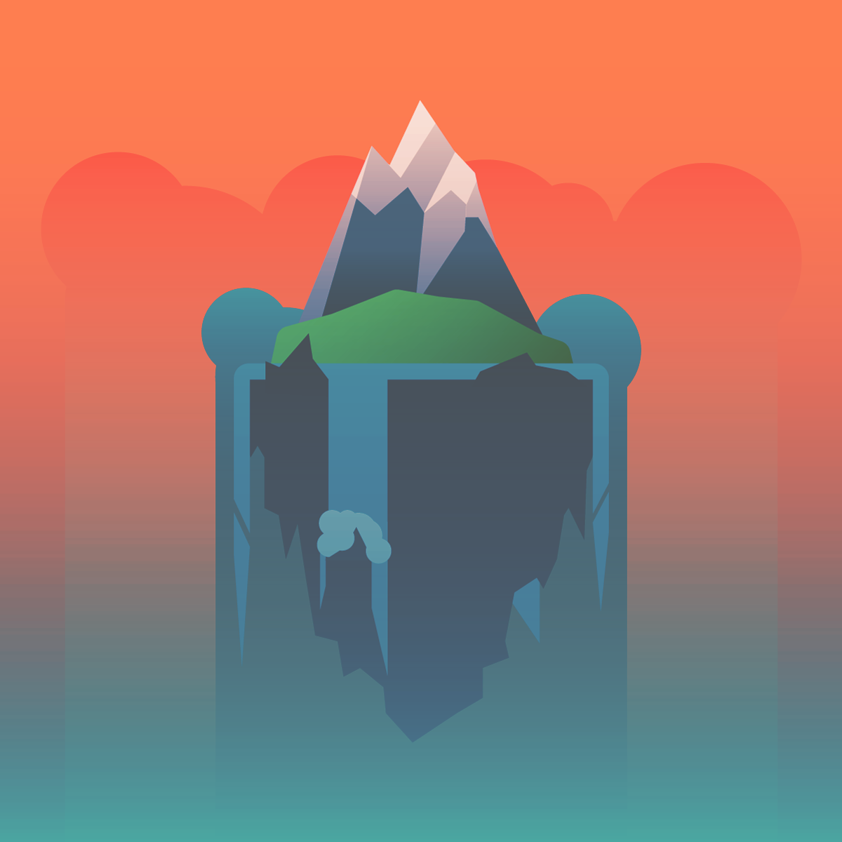 Island Project: The Lone Mountain (Sunset) - image 2 - student project