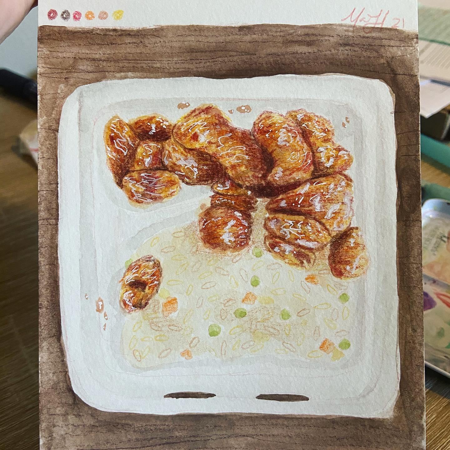 Mindful Eating; Watercolor Illustrations - image 7 - student project