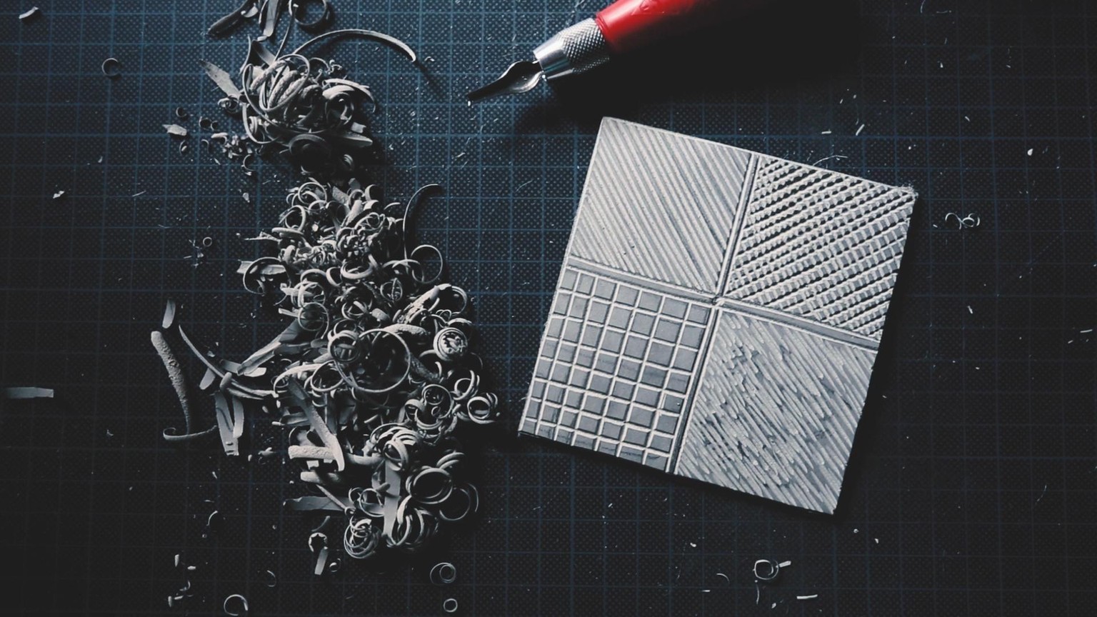 Abstract Linocut Patterns - image 3 - student project