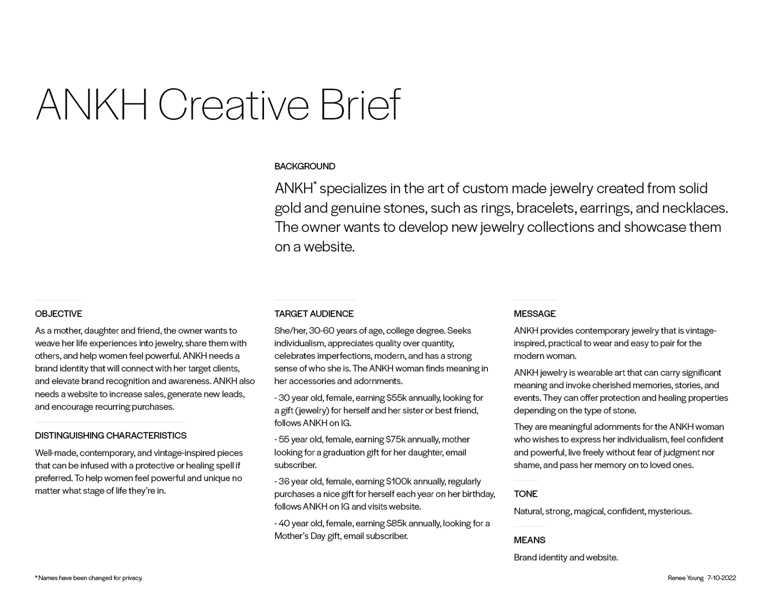 ANKH Creative Brief - image 1 - student project