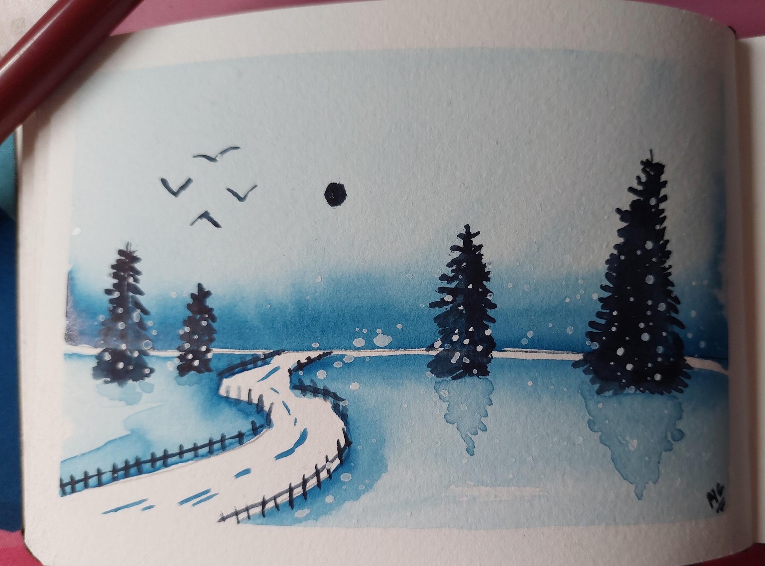 my blue winter landscapes - image 2 - student project