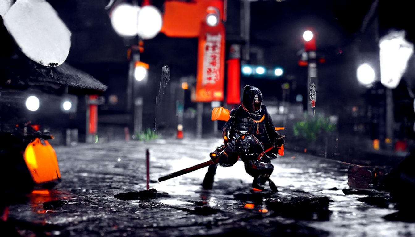 Futuristic Environment Piece #3 & Ninja Warrior #2 - image 1 - student project