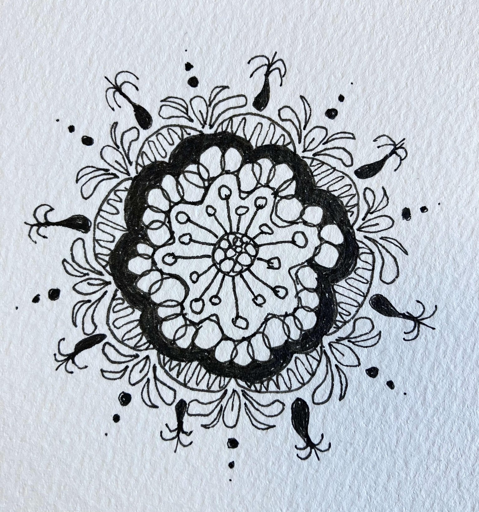 Easy freehand mandala - image 1 - student project