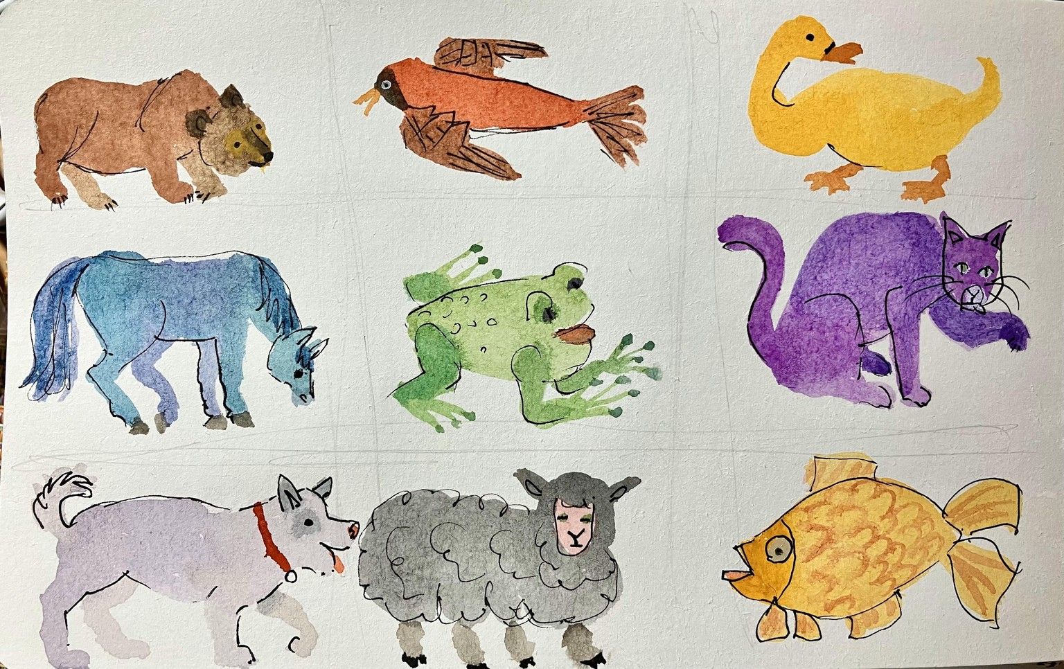 Easy and Fun Watercolor Dogs and other Critters - image 4 - student project
