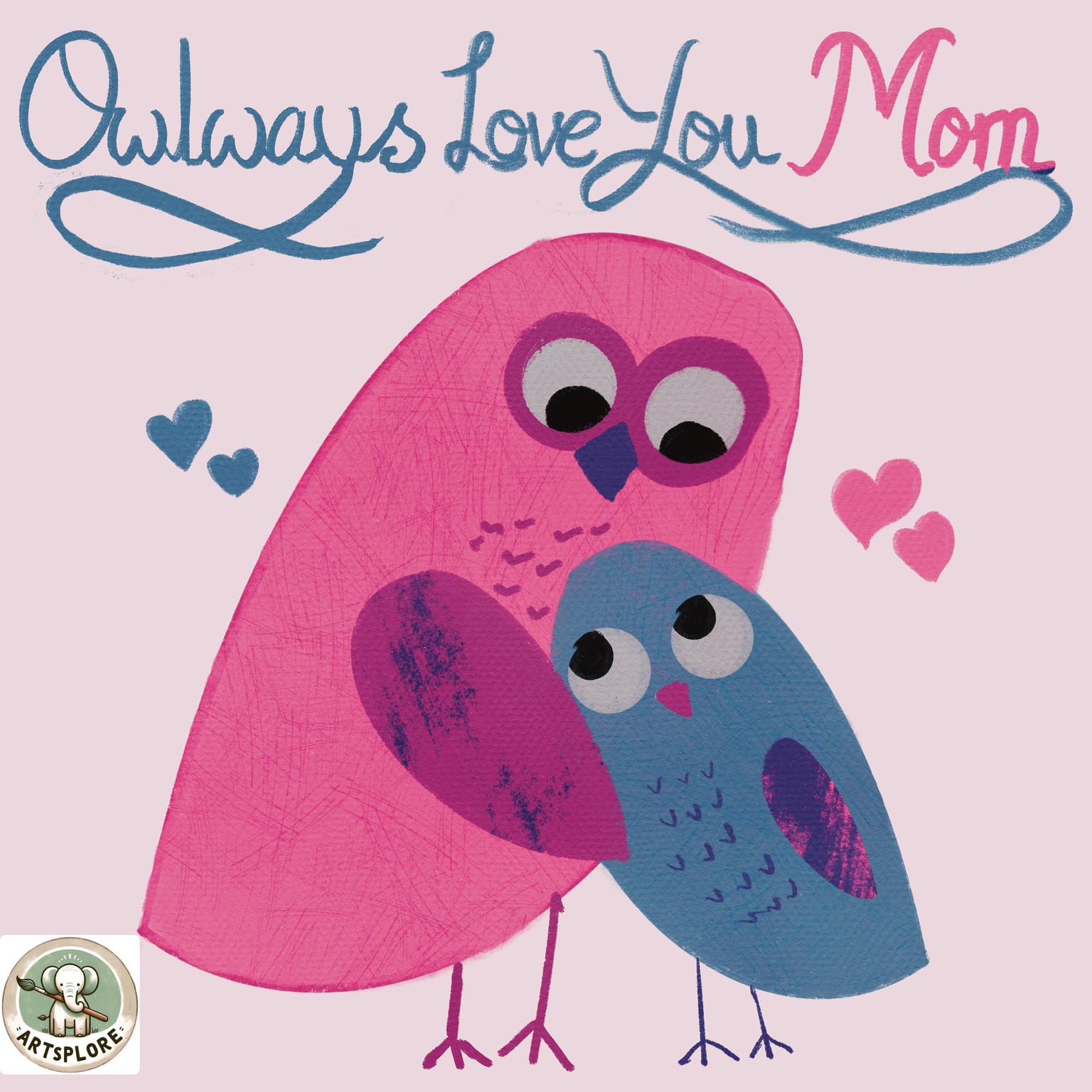 Cute Mummy and baby owls  - image 1 - student project