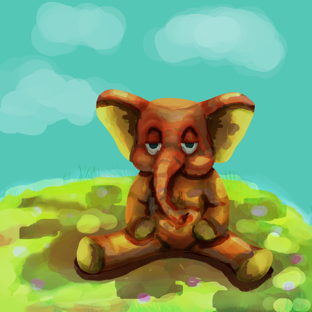 Golu - the baby elephant (different light settings) - image 3 - student project