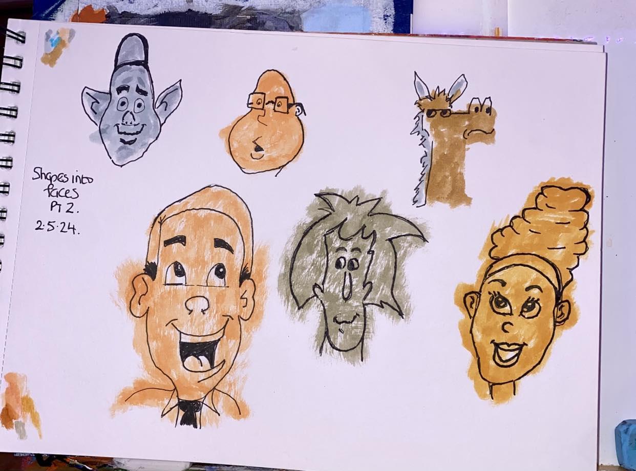 Shapes into faces x 2! - image 1 - student project