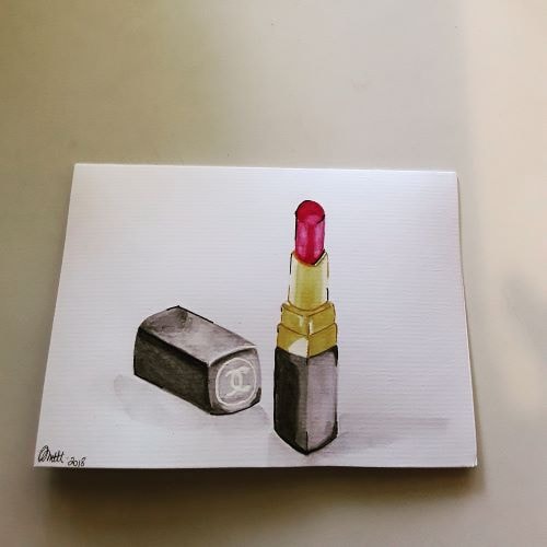 Watercolor beauty products - image 3 - student project