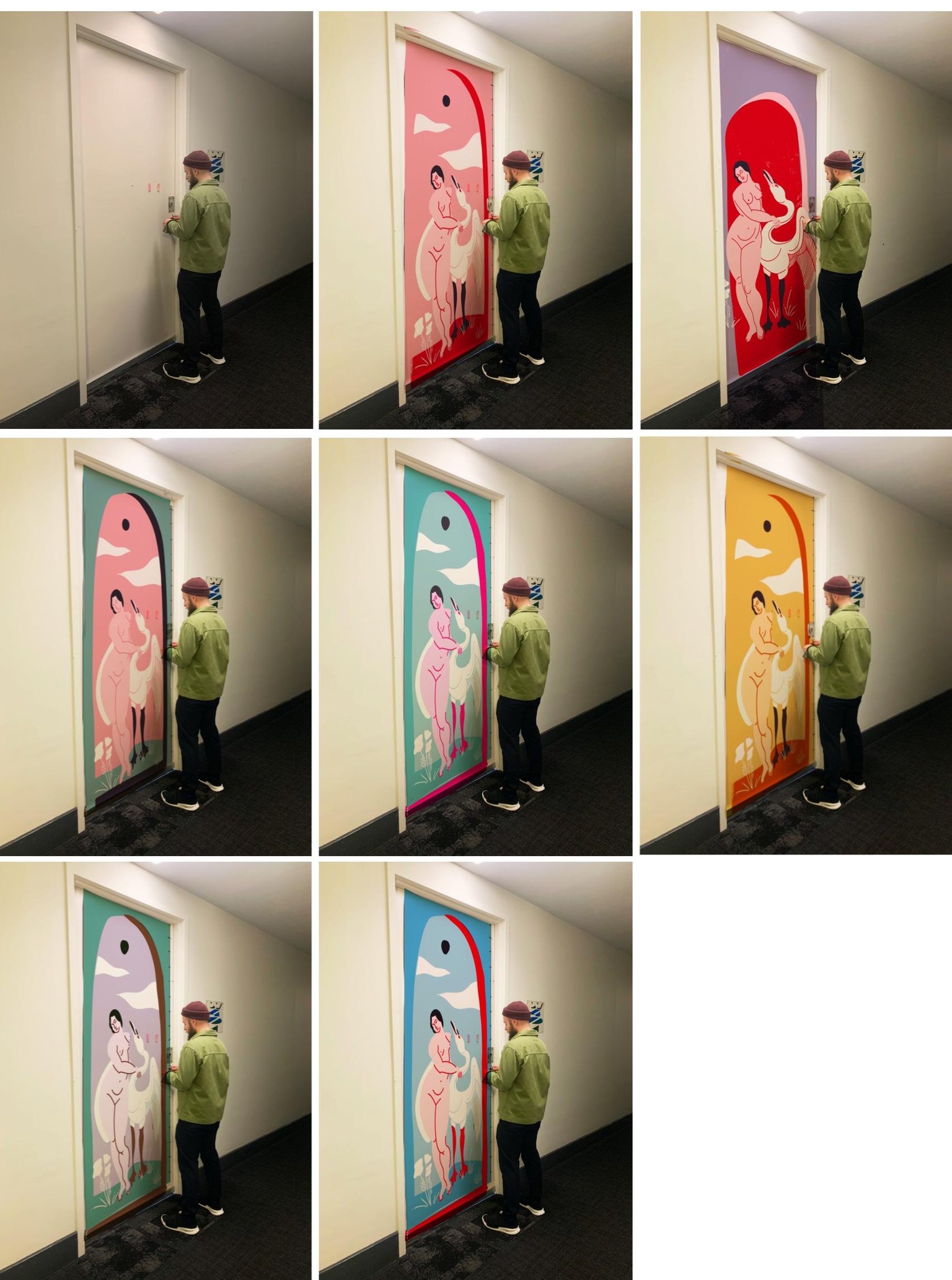 My First Mural: Leda & The Swan - image 2 - student project