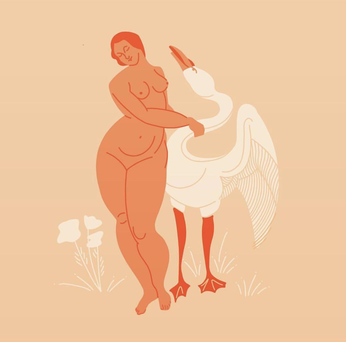 My First Mural: Leda & The Swan - image 1 - student project