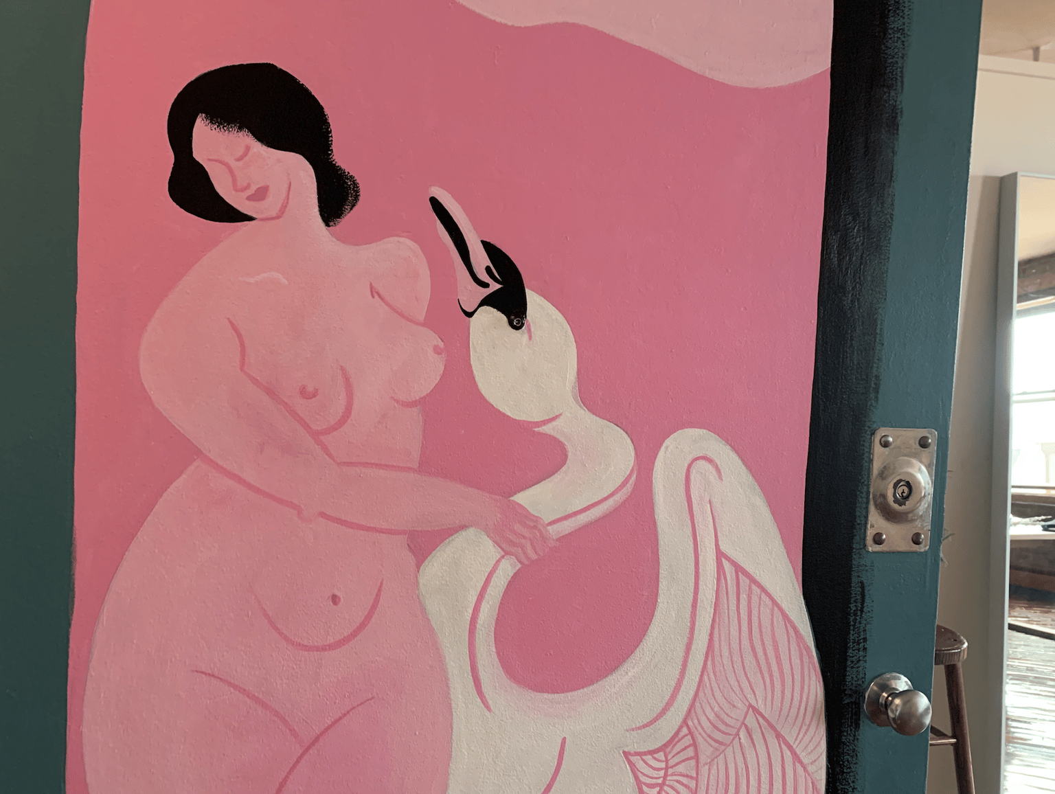 My First Mural: Leda & The Swan - image 6 - student project