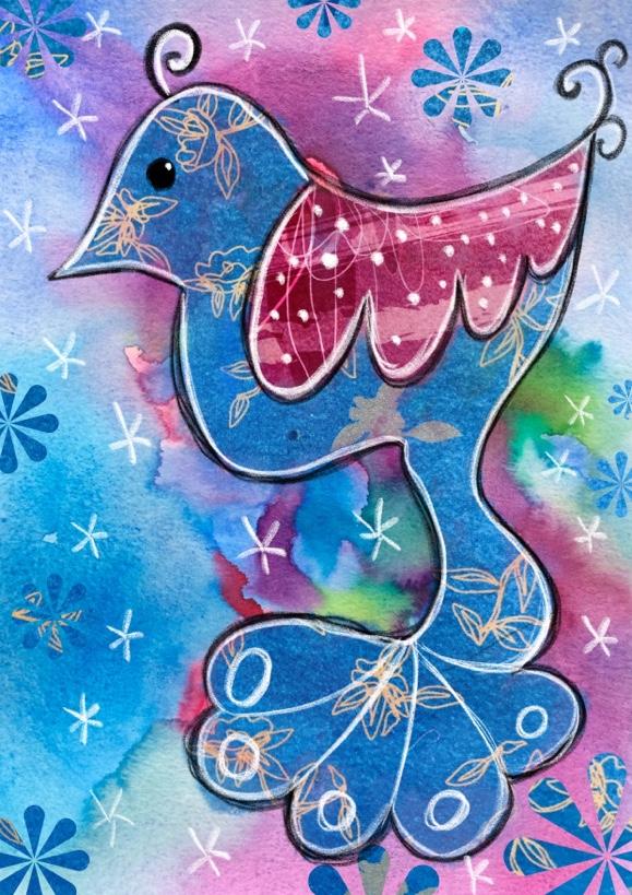 Mixed media Bird - image 1 - student project