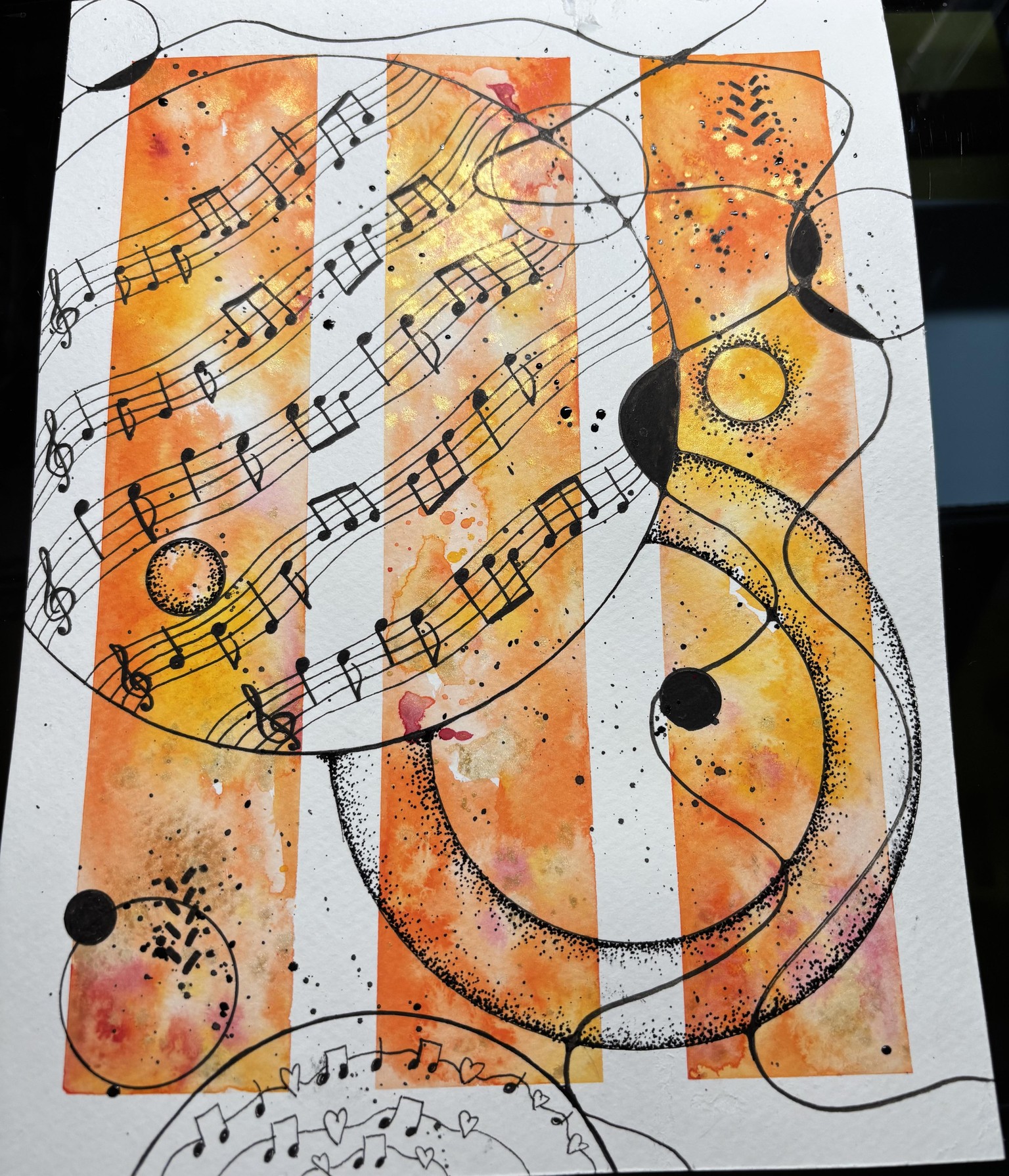 Music, stippling and bike tread. - image 1 - student project