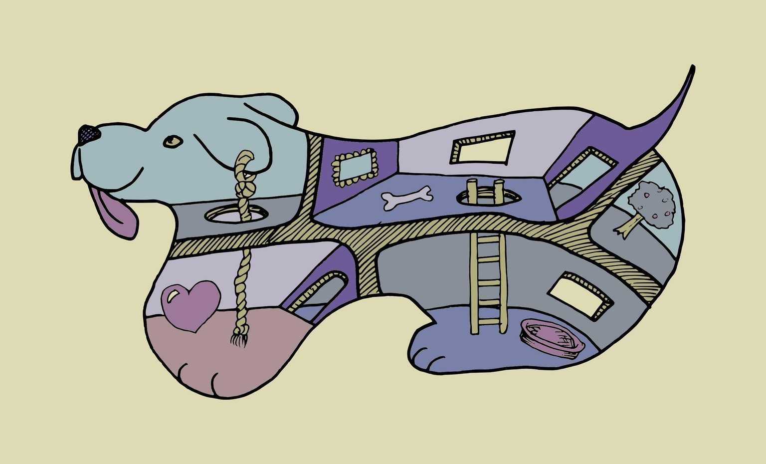 Dog with heart - image 1 - student project