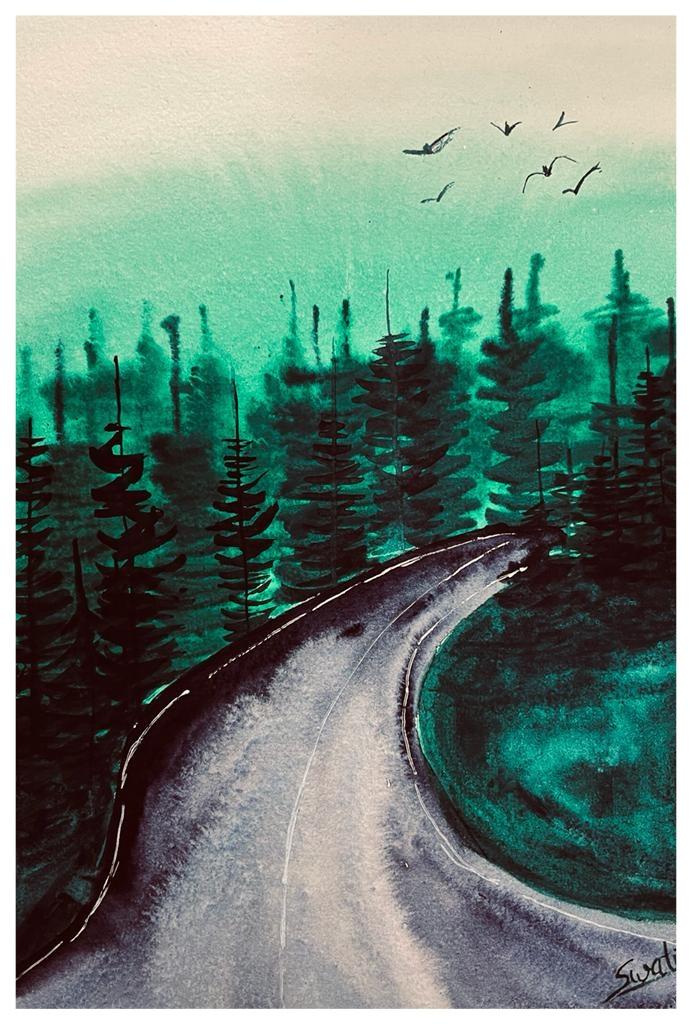 Rainy road - image 1 - student project