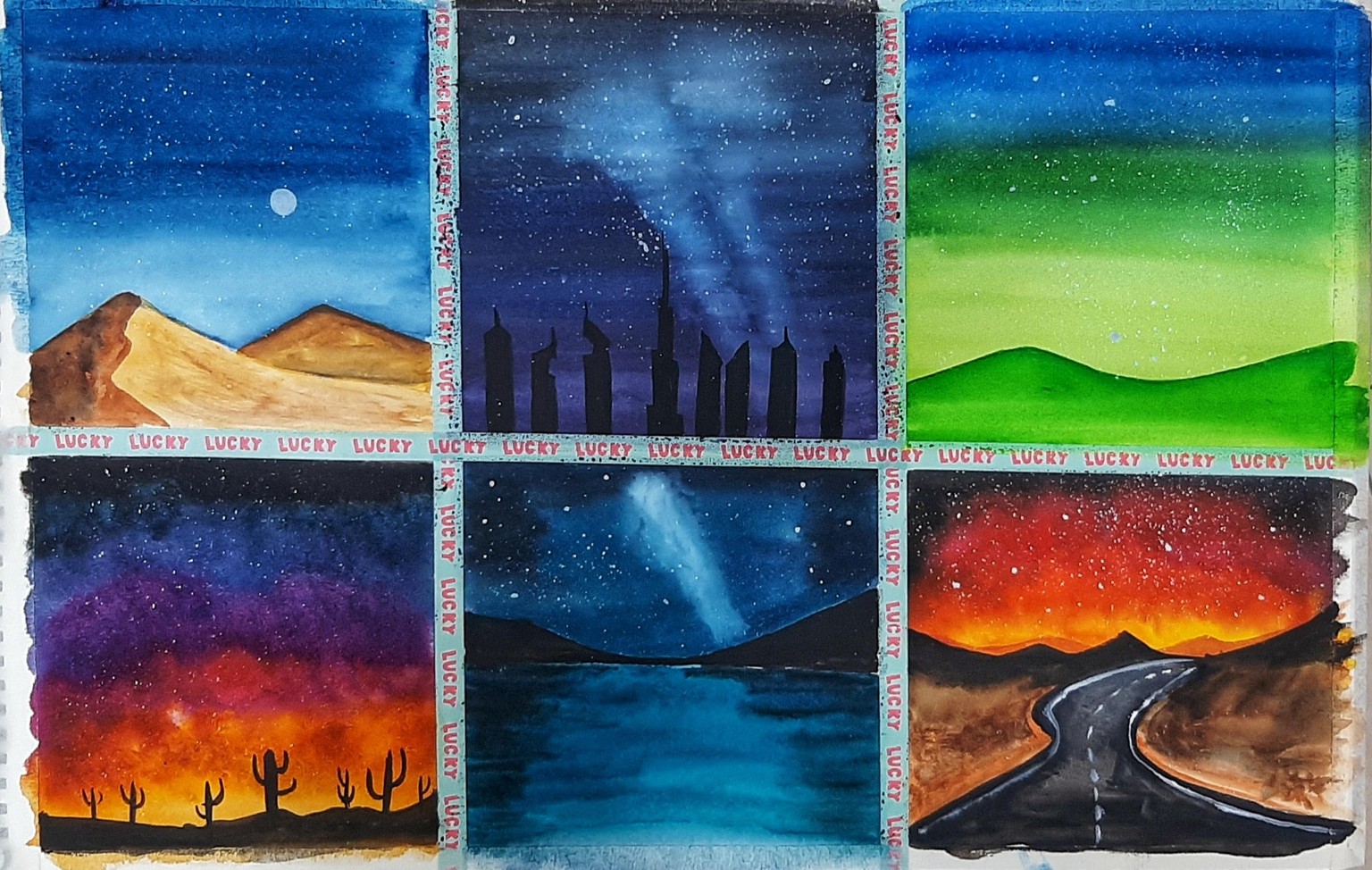 Watercolor Galaxies - image 1 - student project