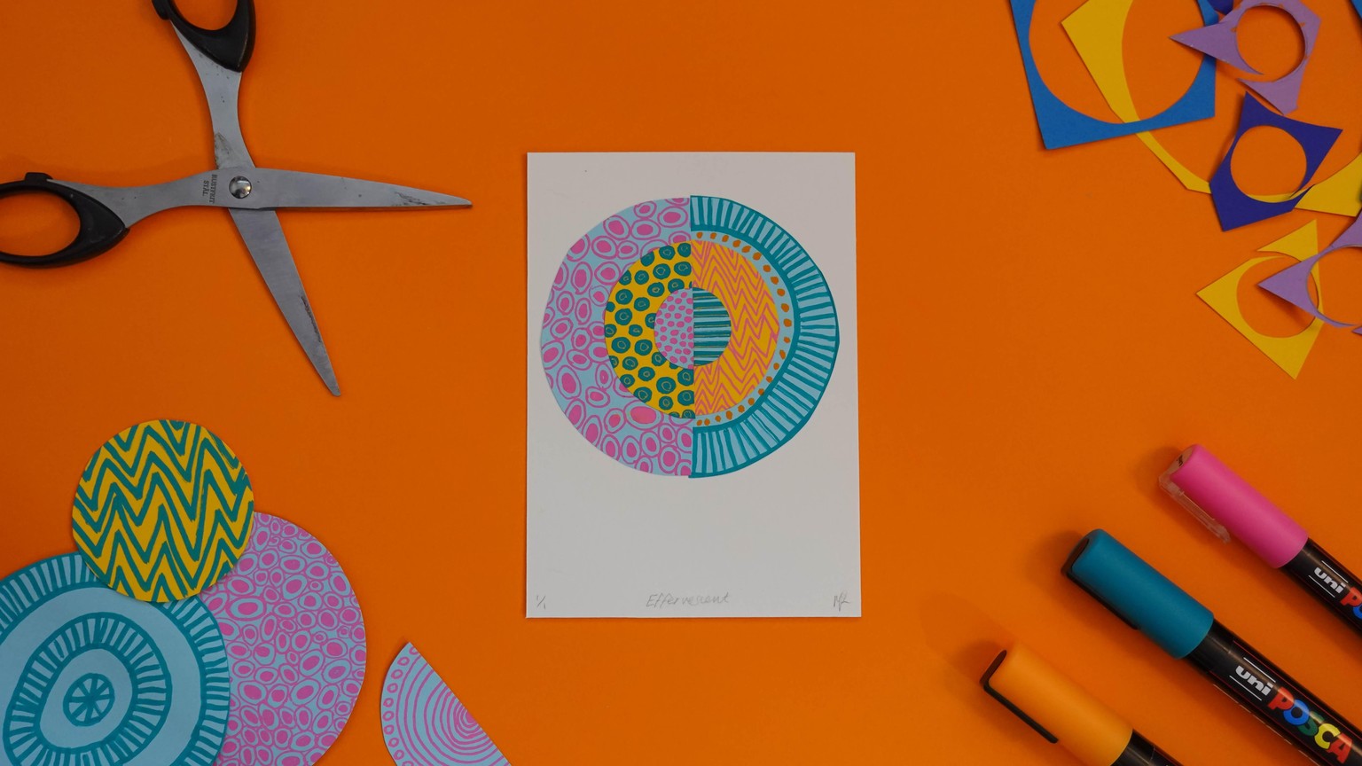 Abstract Pattern Collages: Mindful Drawing + Intuitive Collage for Self-Care - image 7 - student project