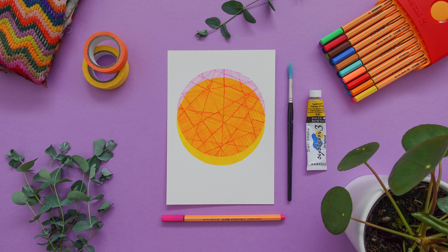 Drawing Patterns: 14 Days Of Mindful Drawing For Self-Care - image 14 - student project