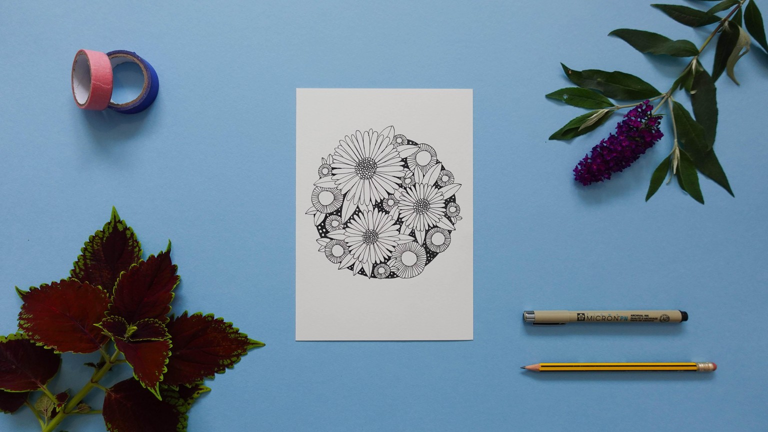 Mindful Mandalas: Botanical Doodling For Self-Care - image 3 - student project
