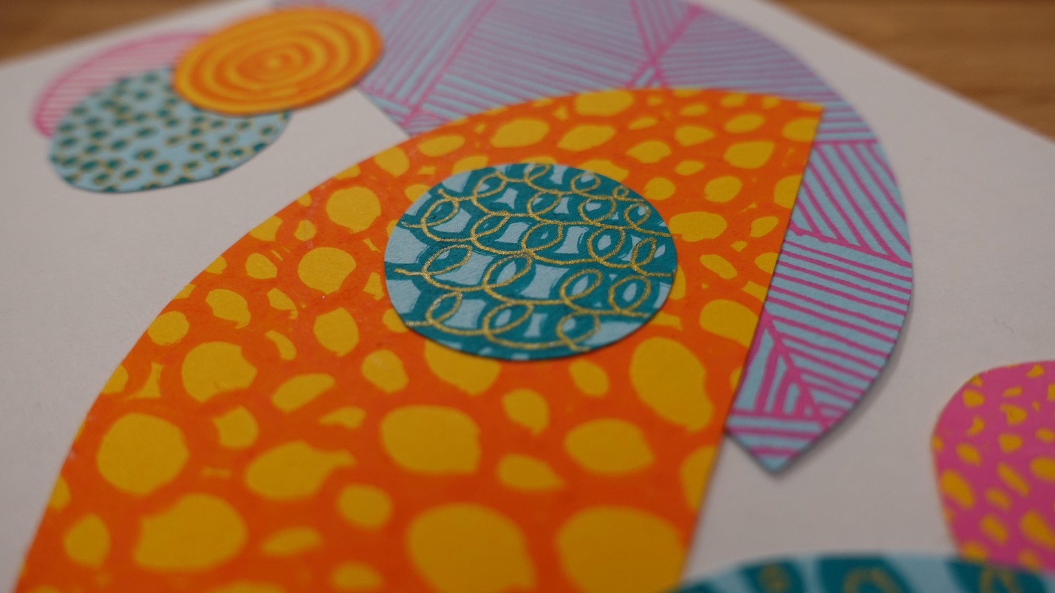 Abstract Pattern Collages: Mindful Drawing + Intuitive Collage for Self-Care - image 11 - student project