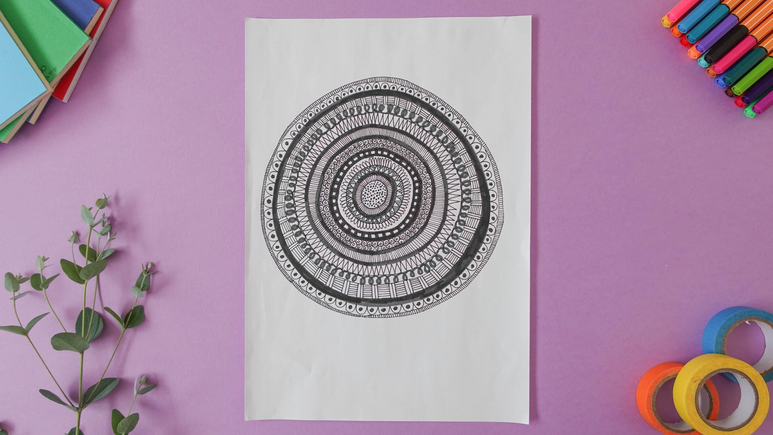 Practicing Mindful Drawing With Patterns - image 6 - student project