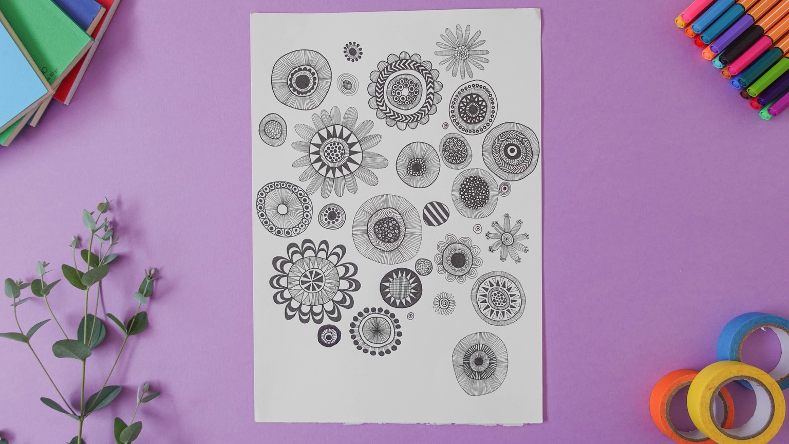 Practicing Mindful Drawing With Patterns - image 4 - student project