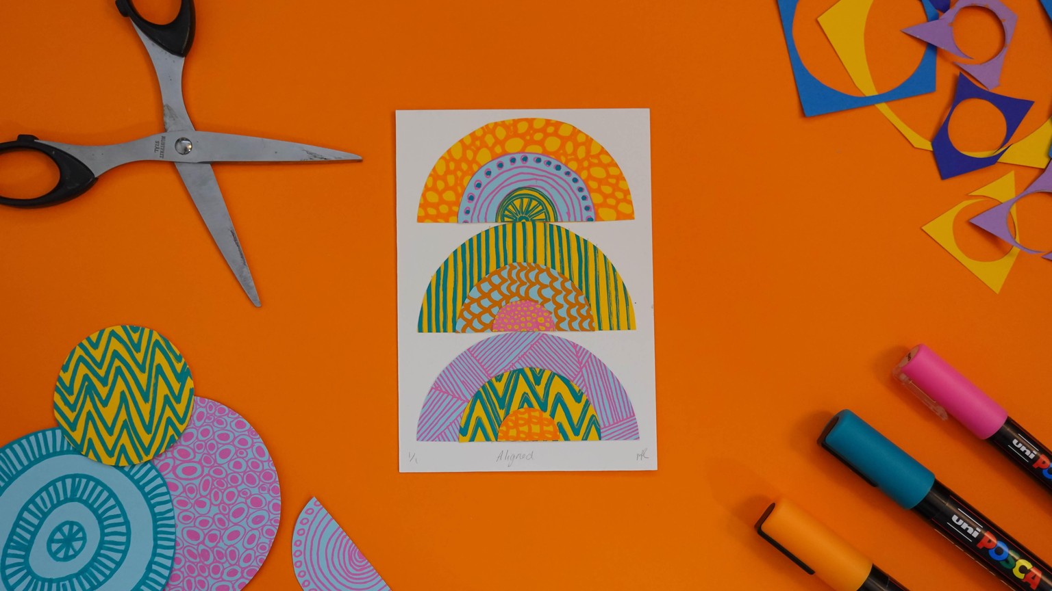 Abstract Pattern Collages: Mindful Drawing + Intuitive Collage for Self-Care - image 4 - student project