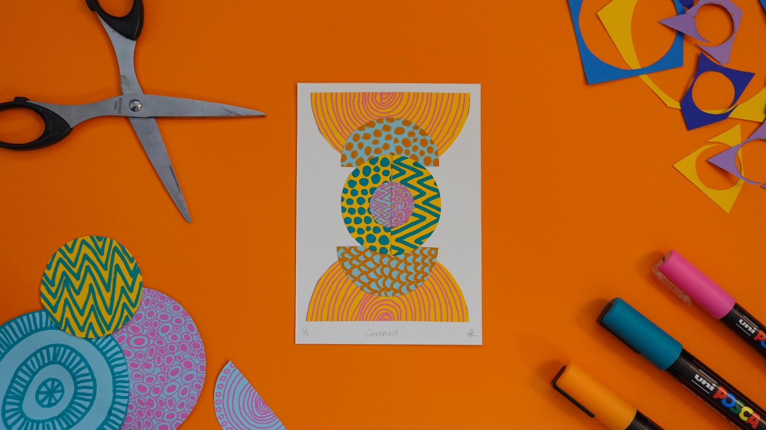 Abstract Pattern Collages: Mindful Drawing + Intuitive Collage for Self-Care - image 6 - student project