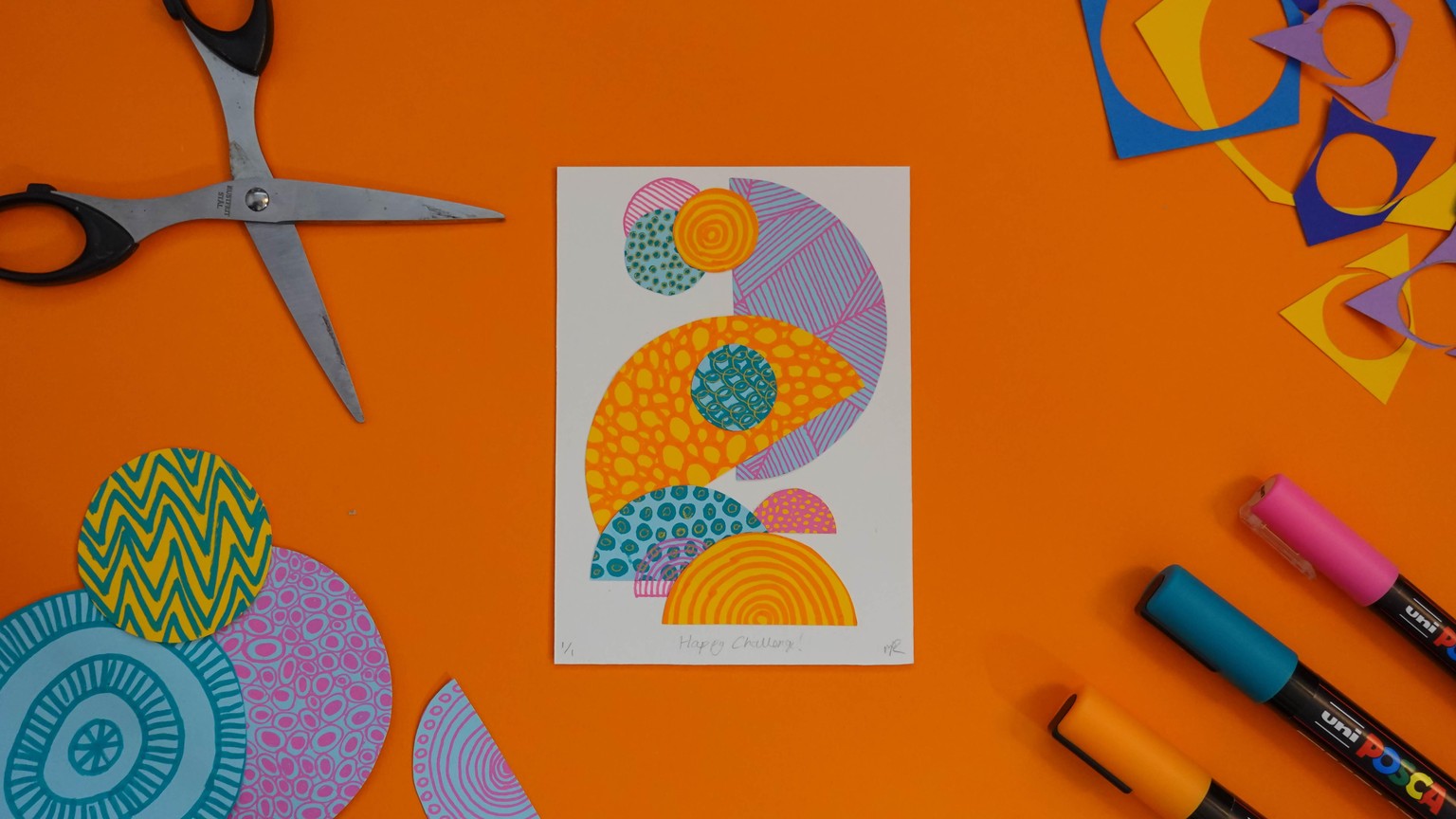 Abstract Pattern Collages: Mindful Drawing + Intuitive Collage for Self-Care - image 9 - student project