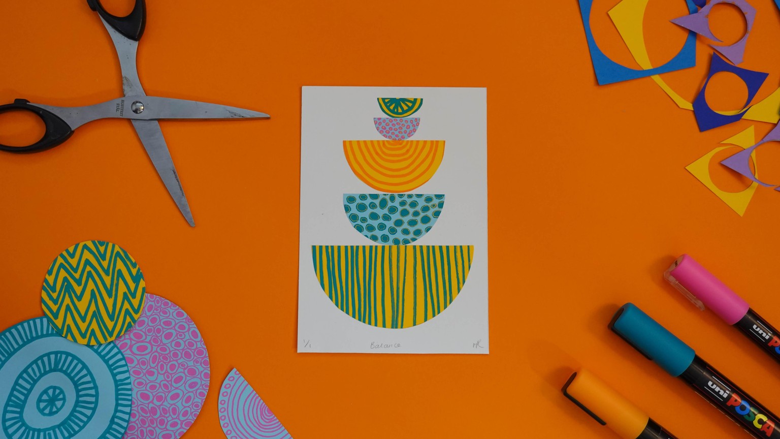 Abstract Pattern Collages: Mindful Drawing + Intuitive Collage for Self-Care - image 8 - student project