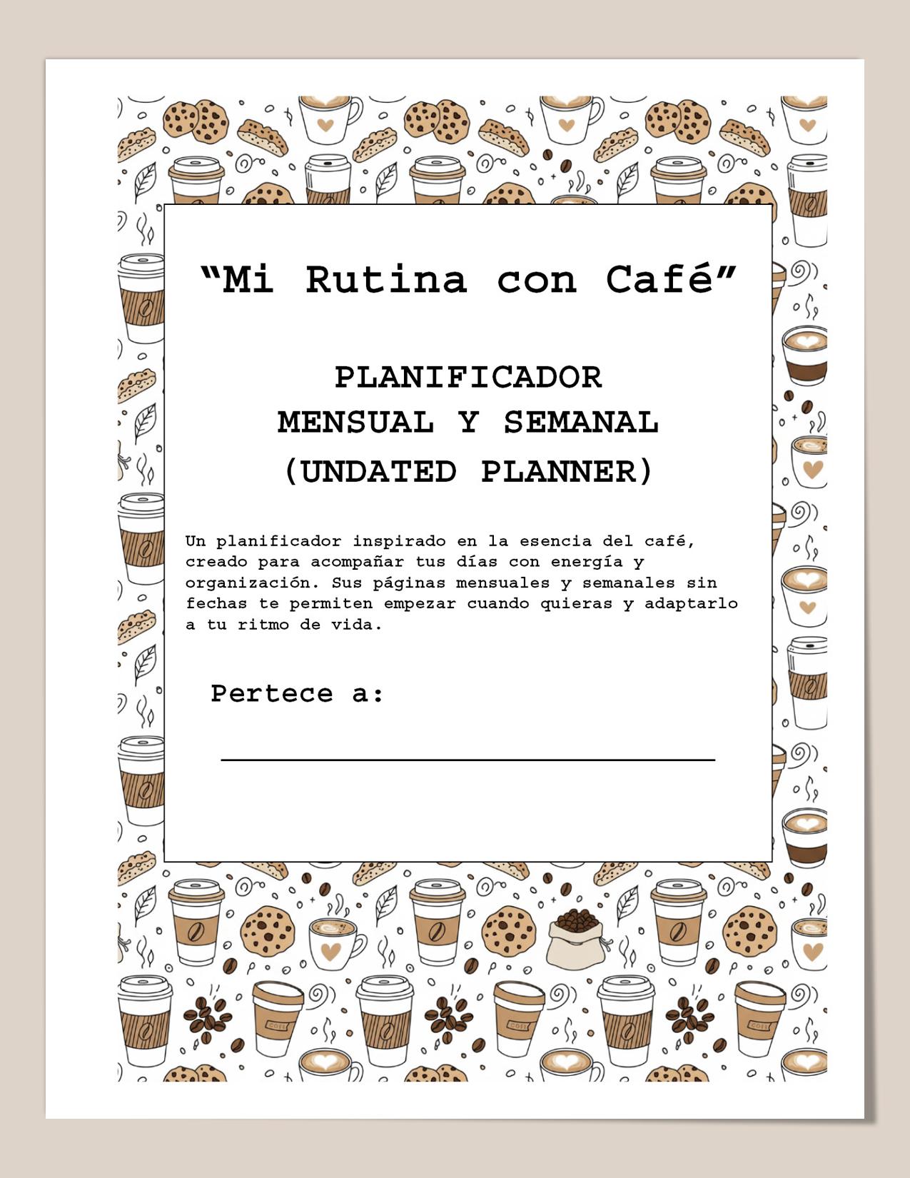 “Mi Rutina con Café – Planner Undated” - image 1 - student project