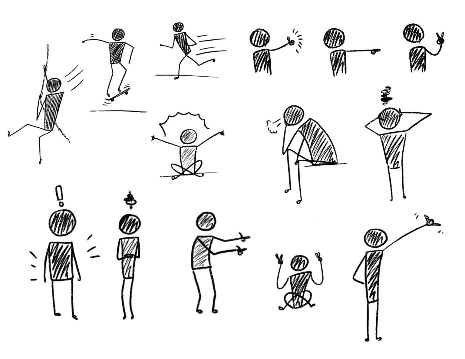 Doodle simple human figures - image 2 - student project