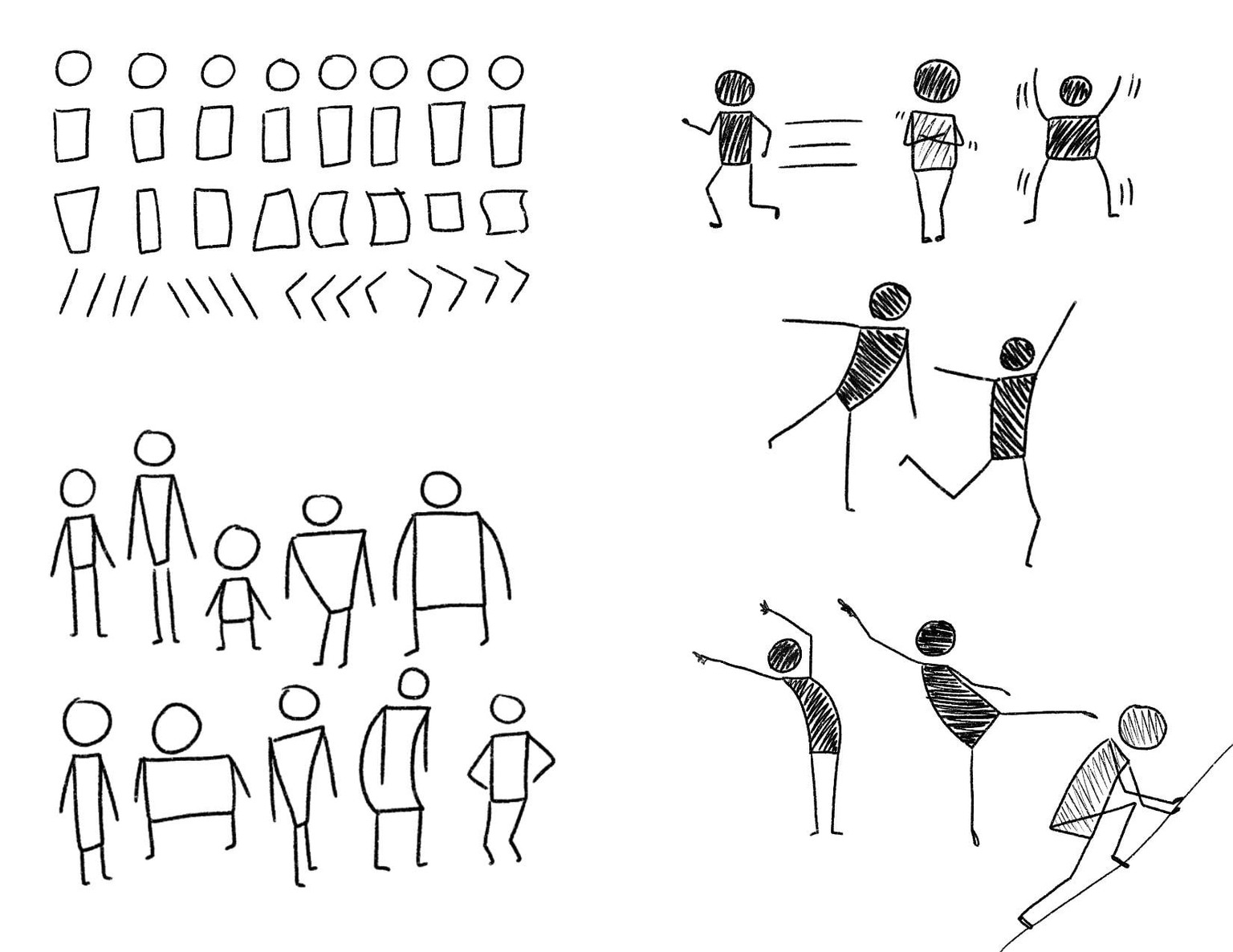 Doodle simple human figures - image 1 - student project