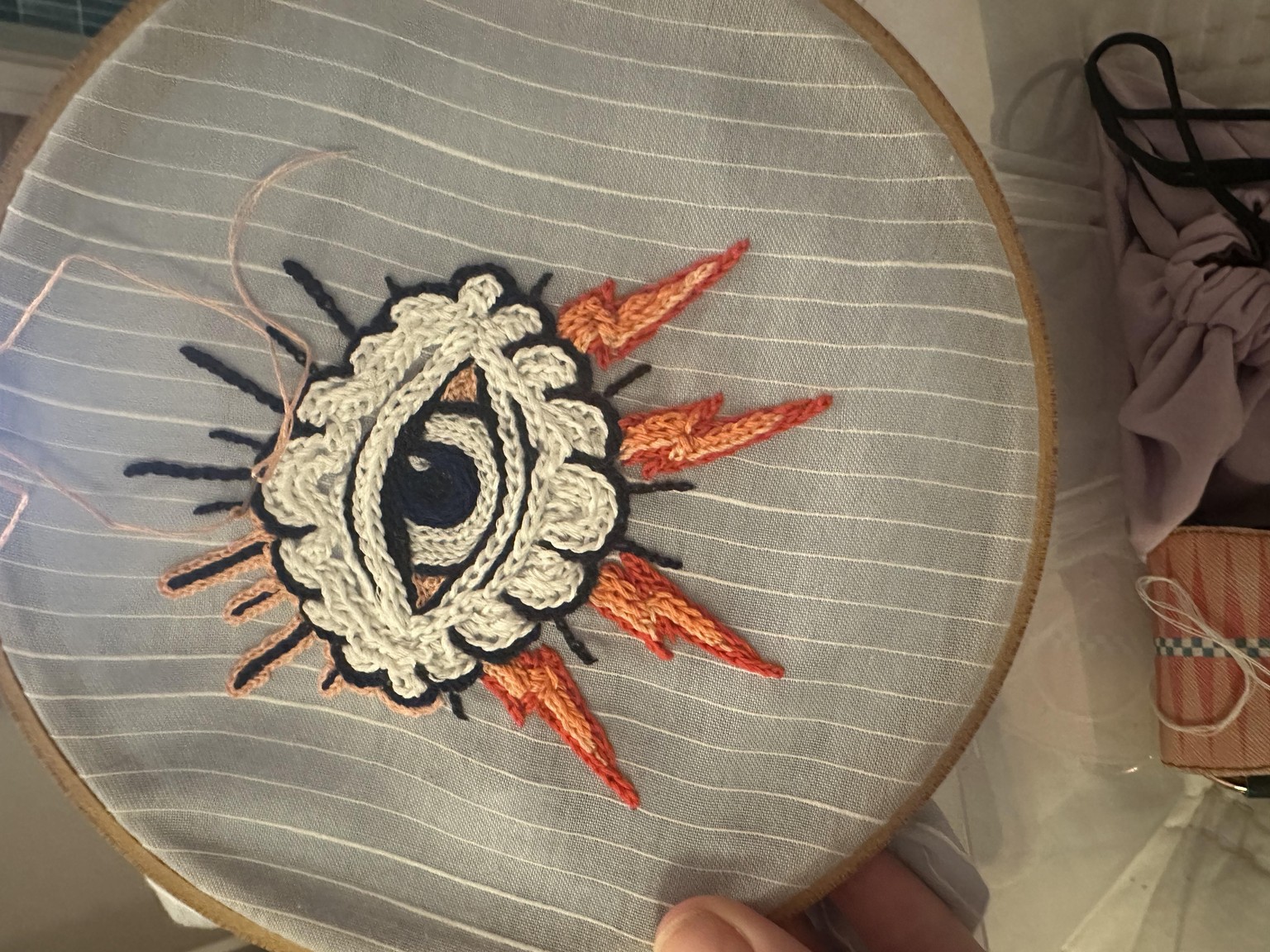 Eye of the storm chain stitch - image 1 - student project