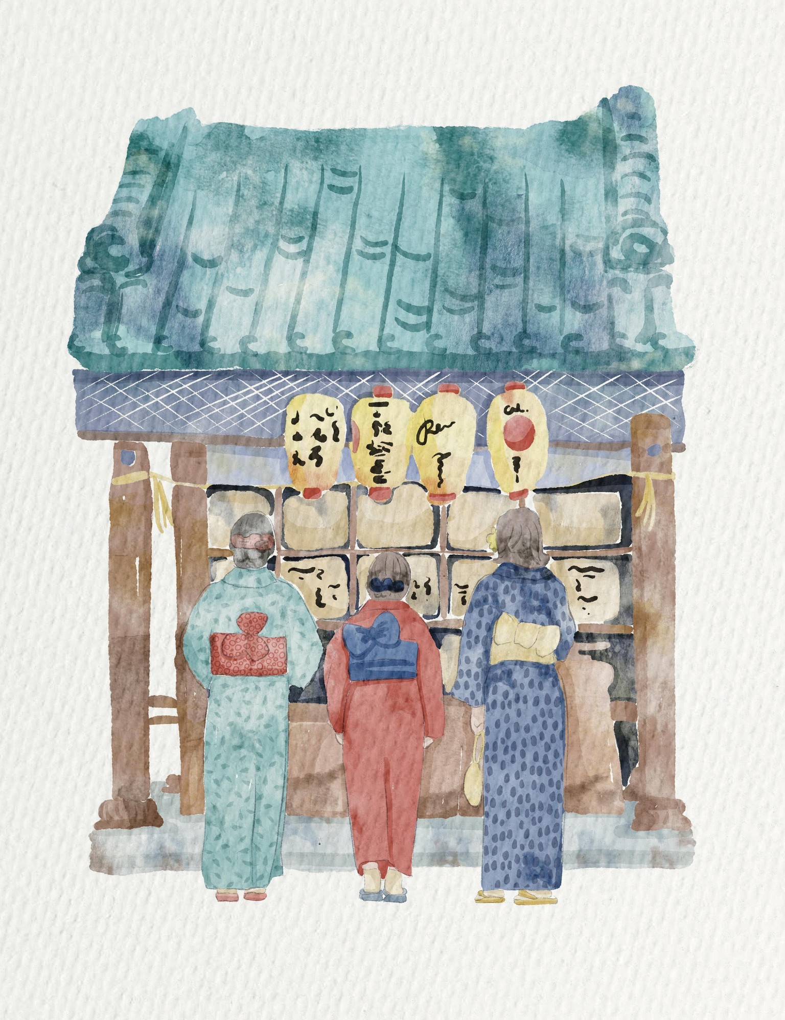 Japanese watercolour art - image 1 - student project