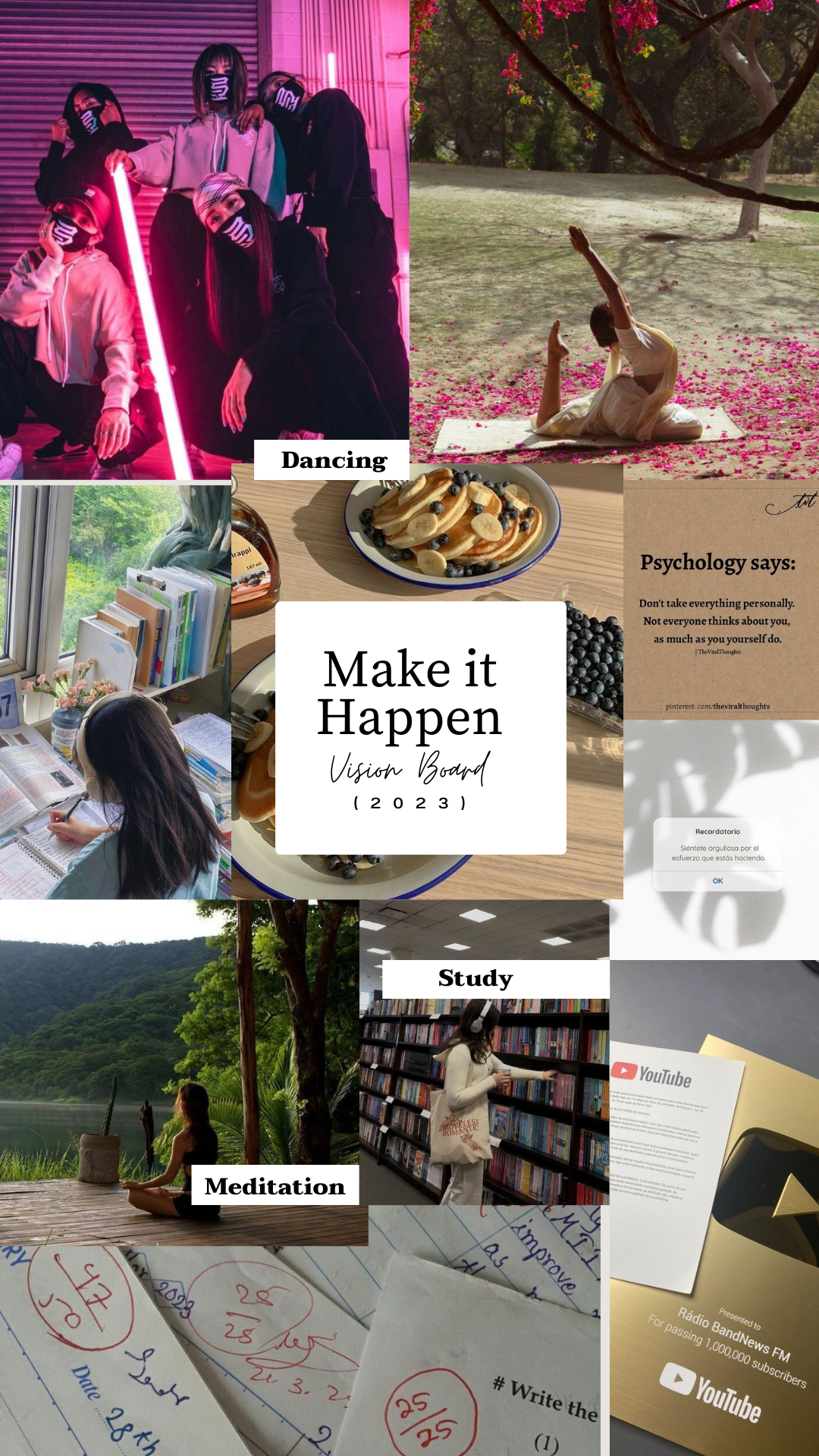 My vision boards and 3 goals and 3 actions - image 2 - student project