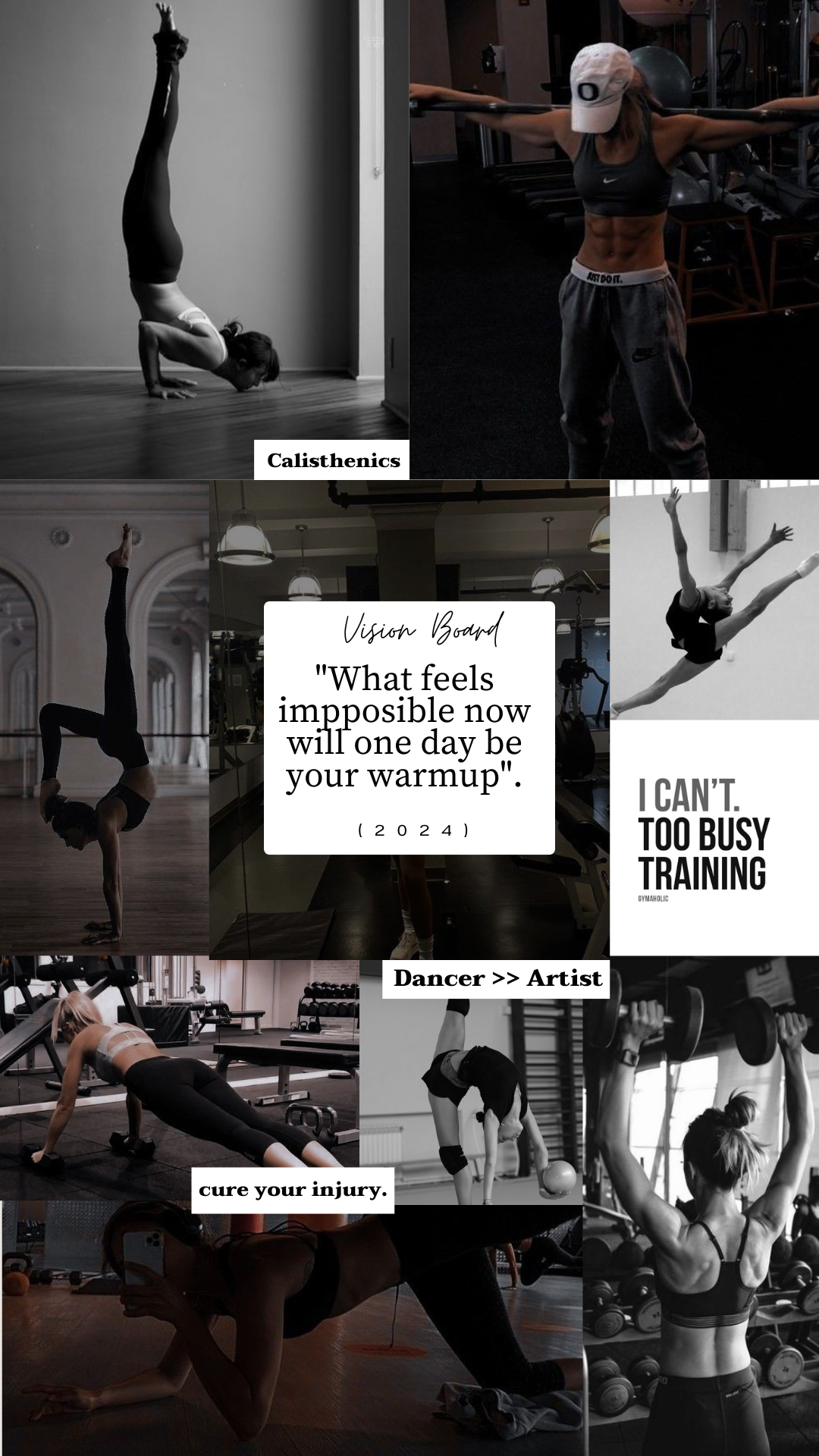 My vision boards and 3 goals and 3 actions - image 1 - student project