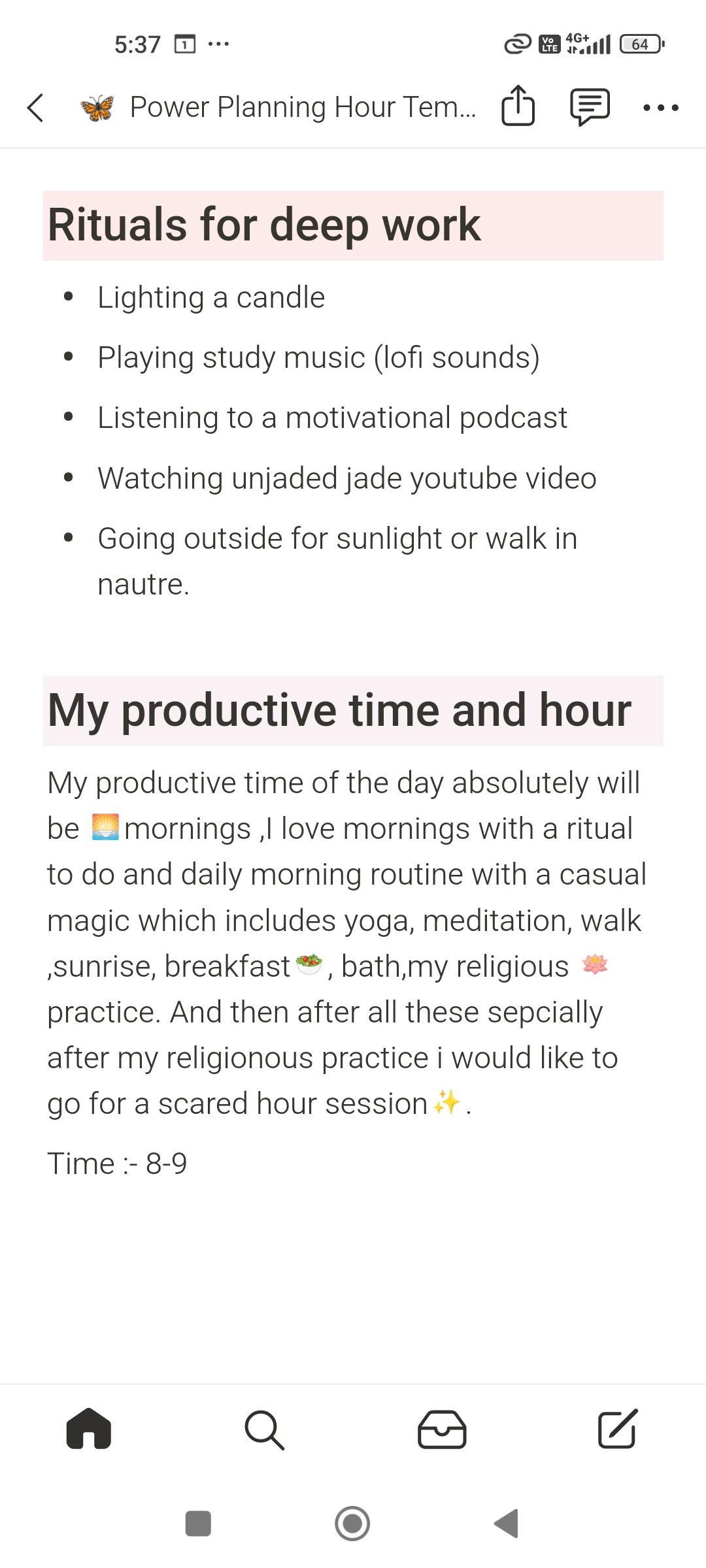 Creatively creating my sacred hour with jade - image 5 - student project