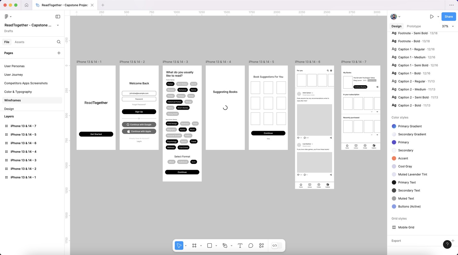 Wireframes for my app - image 1 - student project