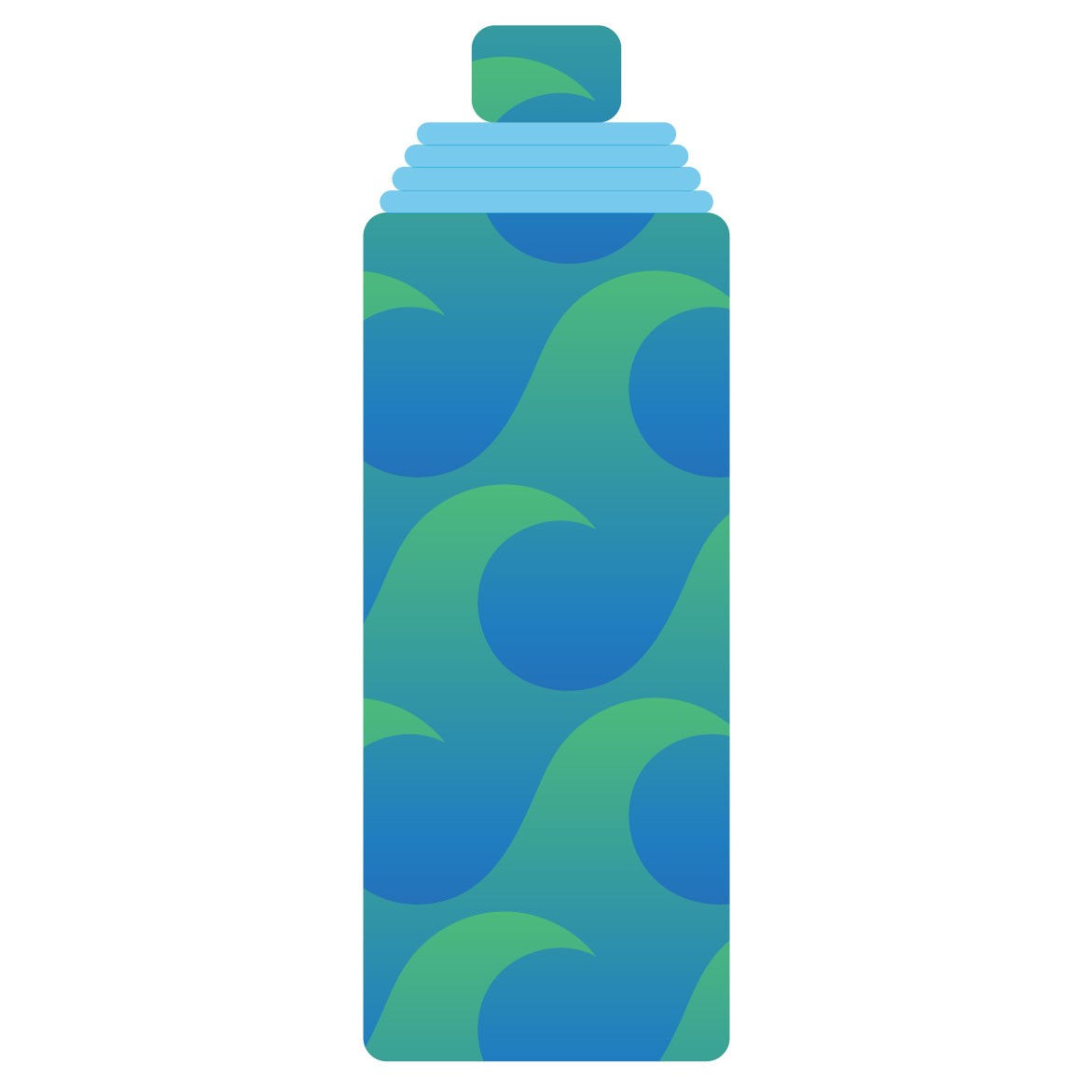 Wave Pattern Water Bottle - image 1 - student project