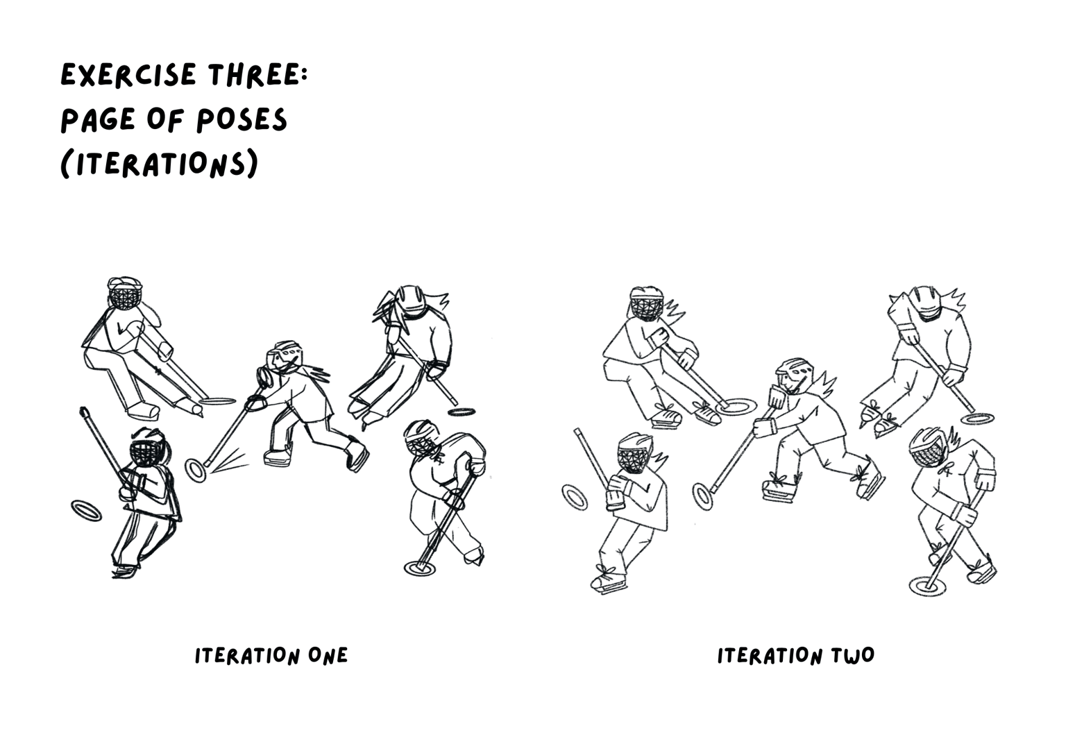 Odd Bodies: Stylized Ringette Players - image 4 - student project