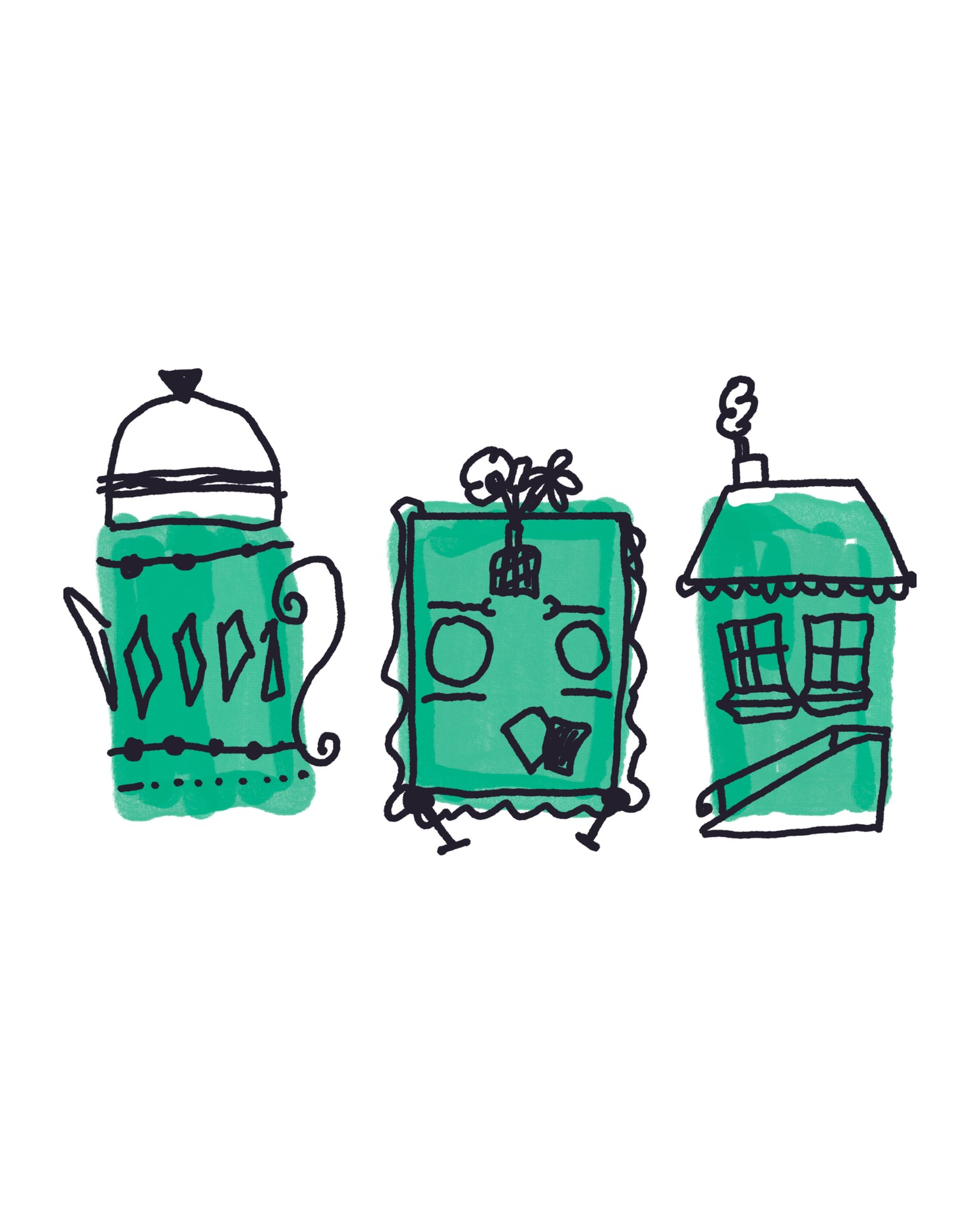 Mid-Century Illustration Fun with Wonky Lines and Markers - image 2 - student project