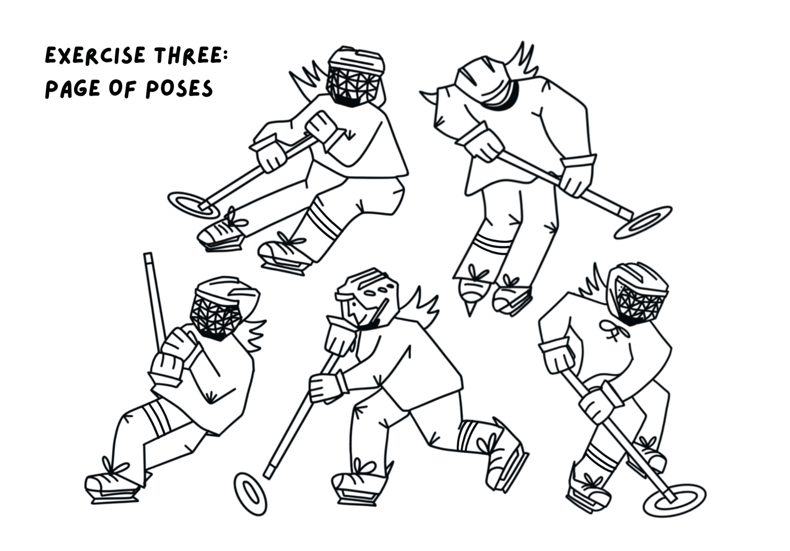 Odd Bodies: Stylized Ringette Players - image 2 - student project
