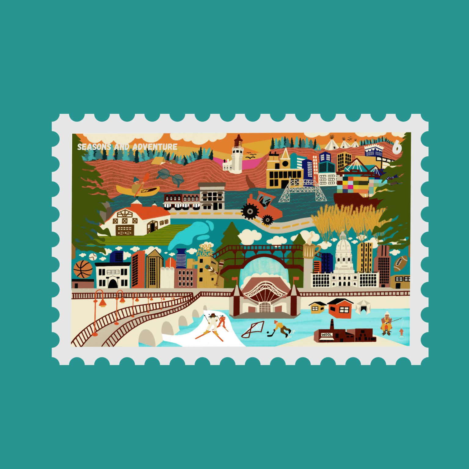 Minnesota Inspired Stamps - image 2 - student project