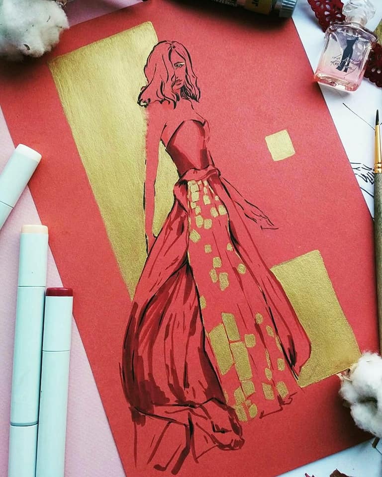 Fashion illustration - image 2 - student project